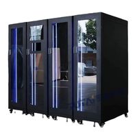 Centre de données de module à une rangée en métal noir intégré W-TE avec AC UPS EMS pour salle informatique