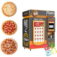 Automatisation complète Distributeur automatique d'aliments chauds et de pizzas Distributeur automatique de pizzas parapluie personnalisé Machine à fabriquer des aliments