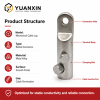 Connecteur à boulon BLMT en alliage d'aluminium fiable pour câbles électriques, fabriqué en Chine, sans finition de surface