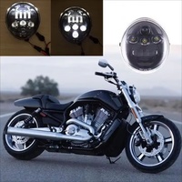 Accessoires de pièces de moto YongJin pour Harley boîtier de couleur noire Led phare V-rod