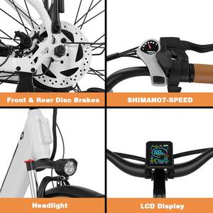 Vélo électrique urbain Eu Warehouse, vélo électrique à enjambement bas, vitesse maximale 35 km/h, pour les trajets en ville, vélo électrique pour femmes - Product Image 4