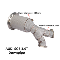 Para Audi SQ5 3.0T 2016-2019, Directo de Fábrica, Tubo de Escape de Alto Flujo Aislado de Acero Inoxidable T304, Mejora de Potencia de Carreras