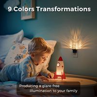 Veilleuse LED ZHILAI à brancher avec capteur, intensité variable, couleurs RGB changeantes, design moderne pour chambre à coucher, éclairage crépusculaire et du crépuscule