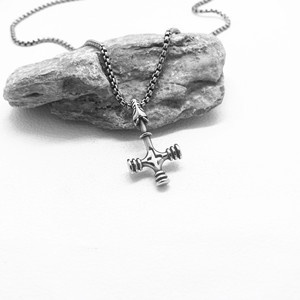 yunnique <b>Men's</b> Stainless Steel <b>Cross</b> Pendant Necklace Party Fashion Jewelry Hip Hop Style - Product Image 2