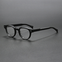 Montures de lunettes de luxe en gros, montures haut de gamme pour femmes, montures de lunettes rondes en acétate tendance avec logo personnalisé