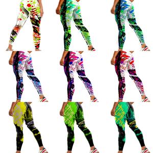 Vente en gros Pantalon de créateur décontracté Taille haute Yoga Running Yoga Leggings imprimés Leggings d'entraînement pour femmes - Product Image 5