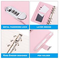 Carnet de notes avec logo personnalisé blanc et rose avec serrure à code métallique, journal secret argenté, coffret cadeau pour fille, planificateur, carnet de notes de bureau