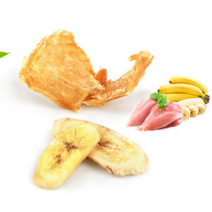 Friandises pour animaux de compagnie saines et naturelles OEM ODM, nourriture riche en protéines, faible en matières grasses, chips de <span class=keywords><strong>banane</strong></span> torsadées avec du poulet, nourriture sèche, collations pour chiens - Product Image 2