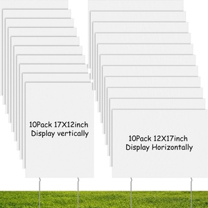 Outdoor Waterproof H Stake Yard Signs Eco-Friendly for PP Corrugated <b>Plastic</b> Custom Cutting Processing Service - Product Image 1