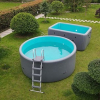 Tiefer Aufblasbarer Pool mit Drop-Stitch-Technologie, Erwachsenengröße, Aufblasbarer Pool für Persönlichen Garten, Outdoor-Sommerspaß im Wasser