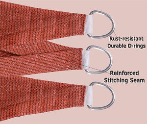 4*4m ombra esterna vela, <span class=keywords><strong>tende</strong></span> in tessuto parasole, panno ombra rosso - Product Image 2