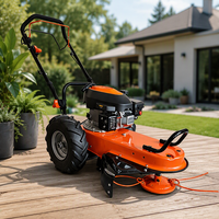 Débroussailleuse industrielle 4 temps à essence haute puissance, autotractée, poussée à la main, coupe-herbe 3800W avec fil nylon