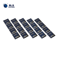 Étiquettes autocollantes en vinyle bleu marine imperméables de luxe, personnalisées avec logo, fabrication OEM ODM pour l'emballage et l'image de marque alimentaire