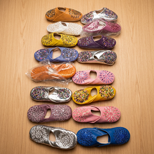Sandalias de Cuero Genuino Bordadas para Mujer, con Punta en Pico, Ligeras, Transpirables, para Todas las Temporadas, Suaves, para Interiores - Product Image 6