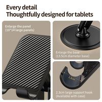 Support de tablette de bureau populaire X88plus, réglage de la hauteur de 150 à 260 mm, compatible avec les coques, support de tablette à crochet pour la lecture numérique