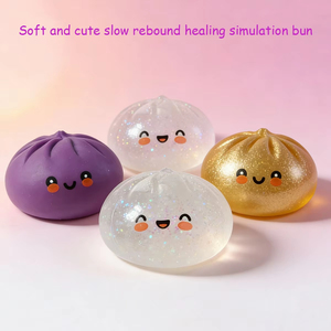Balle anti-stress souple à rebond lent en forme de boulette, jouet de simulation pour la décompression, décoration d'intérieur, cadeaux d'anniversaire pour enfants et adultes - Product Image 4