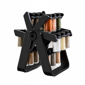 Étagère à épices rotative en plastique SilverJet, accessoires de cuisine, pour le rangement de la cuisine, 5 Yuan, mise à niveau - Product Image 2