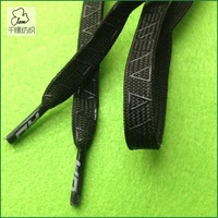 Fabricant CT010 fournit des lacets plats avec logo personnalisé imprimé en silicone, cordon de serrage