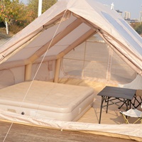 Tente de camping gonflable légère et pliable de 12 mètres carrés, climatisée, quatre saisons, imperméable, robuste, pour l'extérieur