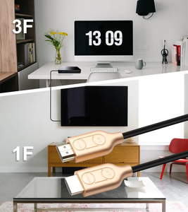 Câble HDMI <span class=keywords><strong>4K</strong></span> à fibre optique active AOC Signalisation numérique bon marché Prise en charge du <span class=keywords><strong>lecteur</strong></span> <span class=keywords><strong>DVD</strong></span> <span class=keywords><strong>4K</strong></span> Vidéo Internet-PVC Cuivre 5mm OD 50m 3D - Product Image 1