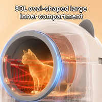 Bac à litière pour chat automatique intelligent à nettoyage automatique avec contrôle par application, grande capacité, contrôle des odeurs