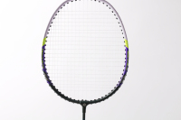 Raquette de badminton légère et de haute qualité en acier et PU, personnalisable, populaire, pour joueurs avancés, entraînement intérieur/extérieur, vente en gros