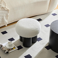 Meilleure vente repose-pieds moderne coussin pouf tabourets et poufs canapé coin chambre salon café pouf tabouret avec pied en bois