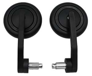 <span class=keywords><strong>Cafe</strong></span> <span class=keywords><strong>Racer</strong></span> Accessoires Bar End Rétroviseurs <span class=keywords><strong>de</strong></span> moto universels 7/8 "Rond Noir Cercle Côté Rétroviseur <span class=keywords><strong>Guidon</strong></span> Bar End Mirror - Product Image 1