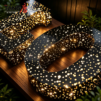Enseigne LED 3D haut de gamme en acier inoxydable effet miroir, ciel étoilé, lettres lumineuses personnalisées à 5 faces, pour publicité et décoration de parcs