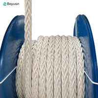 Cordage synthétique UHMWPE souple à faible élasticité, multi-diamètres, pour la manutention et le levage en marine