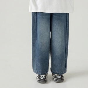 OEM ODM <span class=keywords><strong>Jeans</strong></span> baggy droits 100% coton pour adolescents, garçons de 1 à 16 ans, pantalons en denim pour enfants, vêtements pour enfants, printemps - Product Image 2