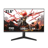 Moniteur PC de bureau 21,5 pouces 1K 100Hz, résolution 1920*1080, écran plat sans cadre, moniteur PC LED MVA