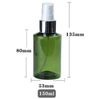 Offre Spéciale Vert Pompe En Plastique Vaporisateur Bouteille 100ml 150ml 200ml PET Bouteille Vaporisateur De Brume Fine