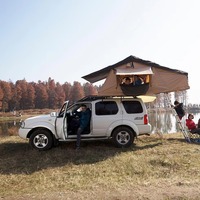 Nouvelle conception, prix d'usine, tente de toit en toile quatre saisons à 4 chambres pour remorques de camping 4x4 avec annexe