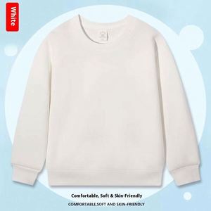 Suéter Infantil de Cuello Redondo, Color Liso, Deportivo y Casual para Otoño, 320G de Algodón, Venta al Por Mayor - Product Image 2