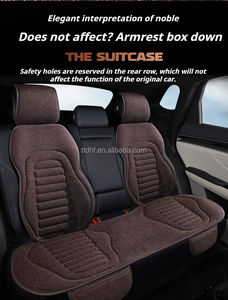 Car Space Universal Full Set <span class=keywords><strong>PVC</strong></span> Leather 10-Piece All-Season Car Seat Cover with Front Coussin Protective Interior Model S Fit - Product Image 6