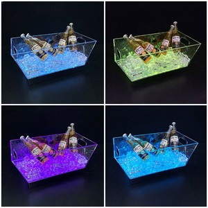 ถังน้ำแข็งอะคริลิคทรงสี่เหลี่ยมพร้อมไฟ LED สำหรับปาร์ตี้ บาร์ KTV - Product Image 3