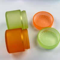 Pot vide en verre résistant aux enfants coloré rond givré de 2oz 30ml 60ml