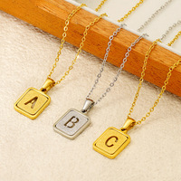 Collar con Colgante de Letra Moderno de Alta Calidad, Chapado en Oro de 18k, Impermeable, con Inicial Personalizada, Collar con Nombre del Alfabeto para Mujer