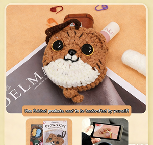 Kit Personalizzato per Uncinetto in Lana: Crea IT Animali Fai-da-te, Lavorazione a Maglia Artigianale, Motivo Cartone Animato, <span class=keywords><strong>Punto</strong></span> <span class=keywords><strong>Croce</strong></span>, Tema Morbido - Product Image 4