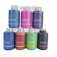Crème colorante capillaire semi-permanente OEM ODM en plastique naturel, 14 couleurs, coloration instantanée, lavable, pour coiffure DIY homme femme