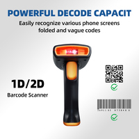 Escáner de Código de Barras Inalámbrico Portátil, Mini Interfaz USB, Tamaño A4, Lector de Códigos QR 2D para Android, 300 Escaneos/seg, Batería de 2000 mAh, en Existencia