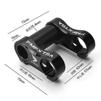 FMFXTRA Stem sepeda lipat Ultra ringan, Stem sepeda lipat, Stem Riser ganda, paduan aluminium, Ultra ringan, 25.4mm, suku cadang LP