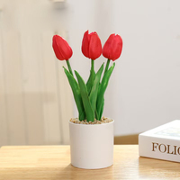 Fleur artificielle W2, fausse fleur en PU, tulipe créative, décoration intérieure, bonsaï, décoration de la maison