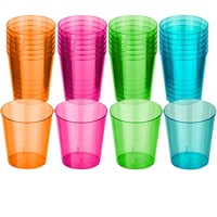 Verres à vin jetables en plastique couleur 2OZ Tasse jetable PS Tasses à vin pour fête Gobelet en plastique Tasse à vin jetable