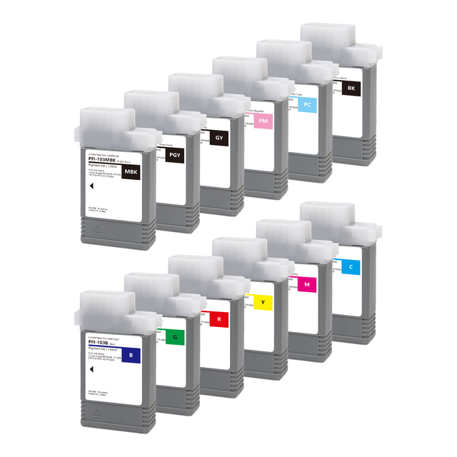 130ml Compatible Ink Cartridge PFI-101 PFI-102 PFI-103 PFI-104 PFI-105 PFI-106 PFI-107 for CANON ImagePROGRAF Inkjet Printers
