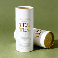 Emballage en tube de papier personnalisé, luxueux, fait main, écologique, biodégradable et recyclable avec finition invisible pour thé et café de qualité supérieure