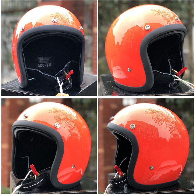 500tx Retro Vintage Jet Half Open Face Motorcycle Helmet in