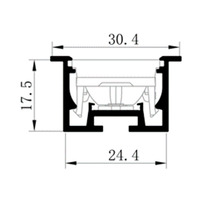 Lentille optique linéaire à extrusion pour module LED haute puissance 22W, en alliage d'aluminium rigide, encastrable, idéale pour bureaux et restaurants