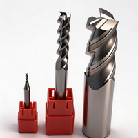 Fraise à queue en carbure de tungstène HRC55 non revêtue, finition aluminium brillant, outil CNC antiadhésif